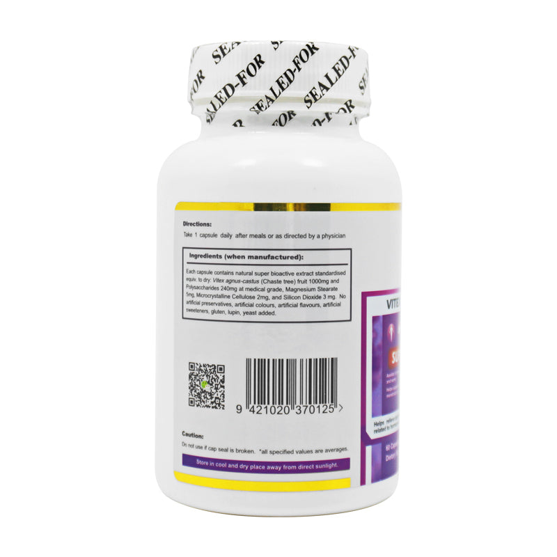 Drapac Super Vitex Extract 1000 Plus 60 Capsules