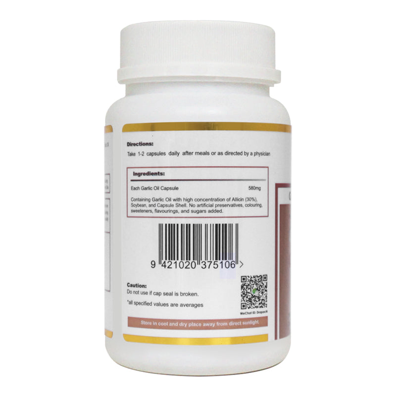 Drapac Premium Garlic Oil 150 Capsules