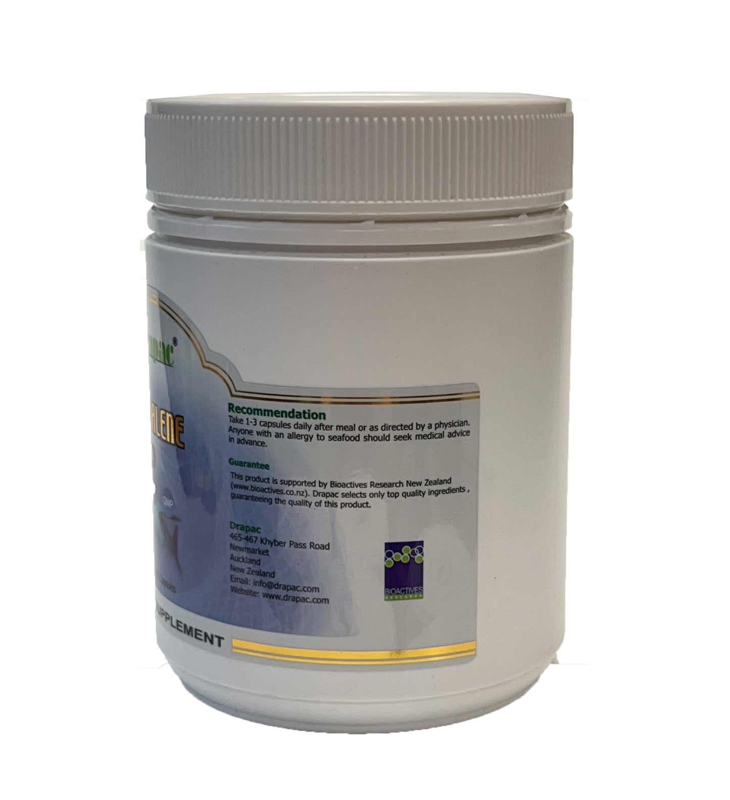 Drapac Squalene DrKiwiS 365 Capsules