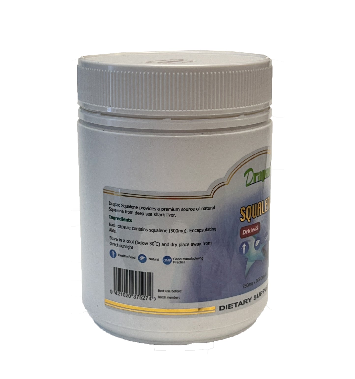 Drapac Squalene DrKiwiS 365 Capsules