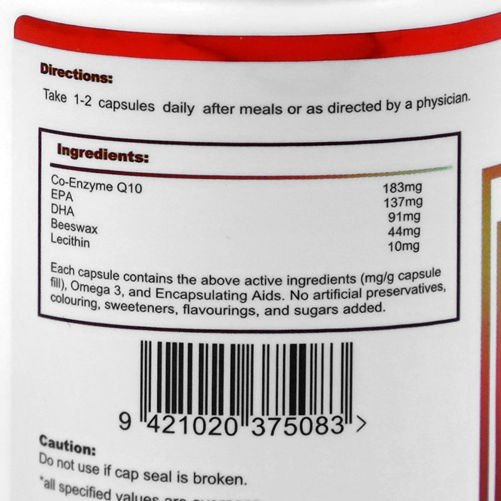 Drapac CoQ-EPA-DHA Max 100 Capsules